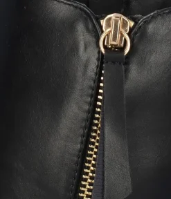 Andres Machado Black Faux Leather Ankle Boots