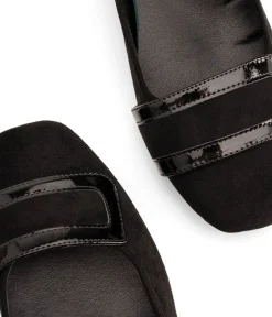 Andres Machado Black Suedette Block Heel