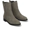 Andres Machado Grey Suedette Ankle Boots
