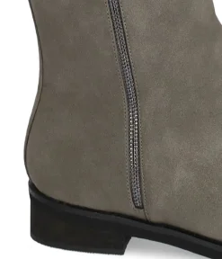Andres Machado Grey Suedette Ankle Boots