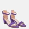 Barely There Purple Suedette Block Heels