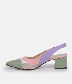 Belle & Lucy Beautiful Salvia Multi Slingback Heels