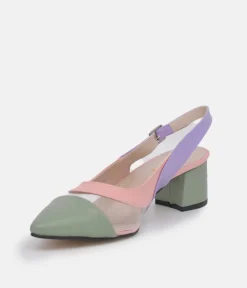 Belle & Lucy Beautiful Salvia Multi Slingback Heels