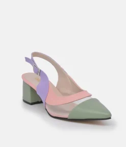 Belle & Lucy Beautiful Salvia Multi Slingback Heels