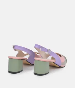 Belle & Lucy Beautiful Salvia Multi Slingback Heels