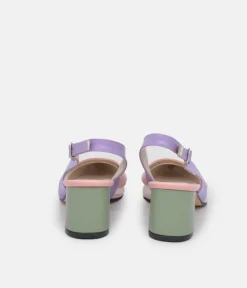 Belle & Lucy Beautiful Salvia Multi Slingback Heels
