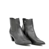 Belle & Lucy Black Cowboy Style Ankle Boot
