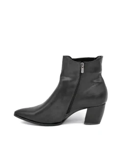 Belle & Lucy Black Cowboy Style Ankle Boot