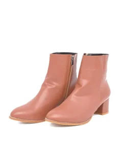 Belle & Lucy Chic Brown Ankle Boots