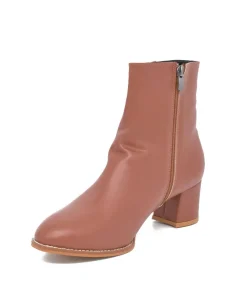 Belle & Lucy Chic Brown Ankle Boots