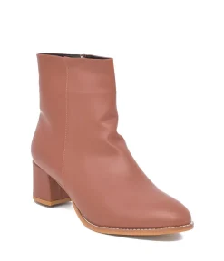Belle & Lucy Chic Brown Ankle Boots