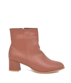 Belle & Lucy Chic Brown Ankle Boots