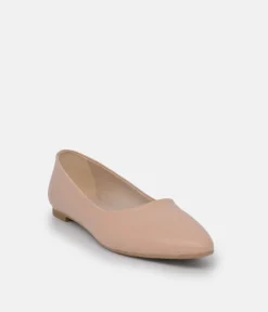 Belle & Lucy Classic Beige Pointy Ballet Flats