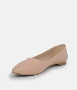 Belle & Lucy Classic Beige Pointy Ballet Flats