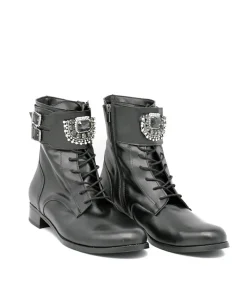 Belle & Lucy Glam Black Ankle Boot