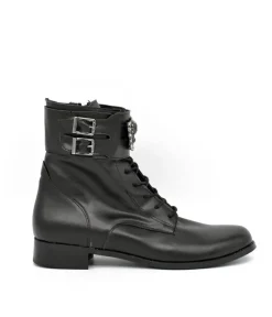 Belle & Lucy Glam Black Ankle Boot