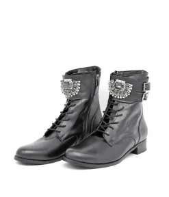 Belle & Lucy Glam Black Ankle Boot