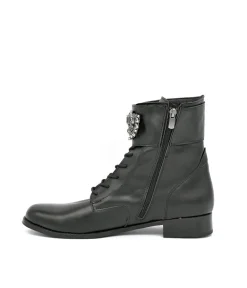 Belle & Lucy Glam Black Ankle Boot