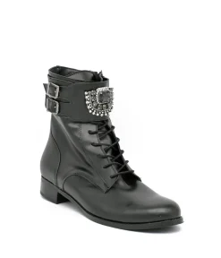 Belle & Lucy Glam Black Ankle Boot