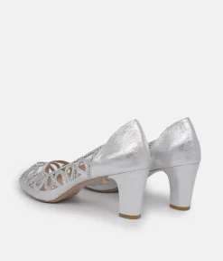Belle & Lucy Gorgeous Silver Embellished Heels
