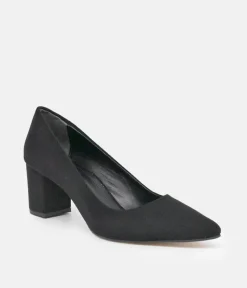 Belle & Lucy Plush Suedette Block Heels
