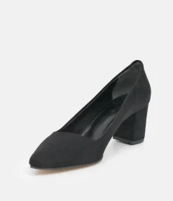 Belle & Lucy Plush Suedette Block Heels