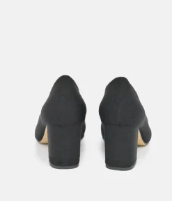 Belle & Lucy Plush Suedette Block Heels