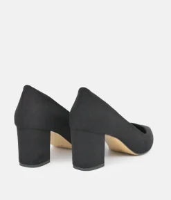 Belle & Lucy Plush Suedette Block Heels