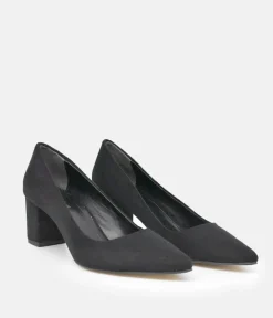 Belle & Lucy Plush Suedette Block Heels