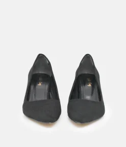 Belle & Lucy Plush Suedette Block Heels