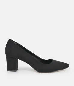 Belle & Lucy Plush Suedette Block Heels