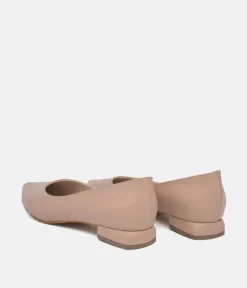 Belle & Lucy Stylish Beige Pointy Toe Flats
