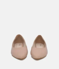 Belle & Lucy Stylish Beige Pointy Toe Flats
