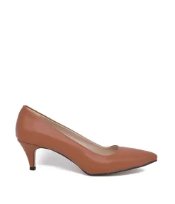 Belle & Lucy Stylish Brown Midi Heels