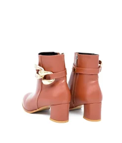 Belle & Lucy Stylish Brown Ankle Boot