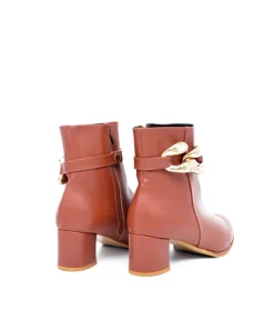 Belle & Lucy Stylish Brown Ankle Boot