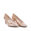 Belle & Lucy Stylish Metallic Copper Midi Heels