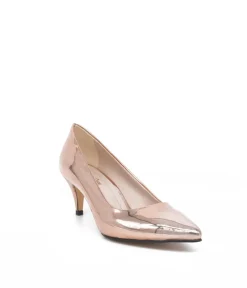 Belle & Lucy Stylish Metallic Copper Midi Heels