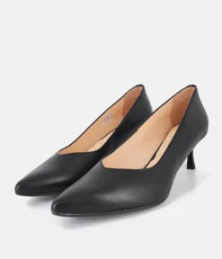 Bioeco Black Leather Stiletto Heels