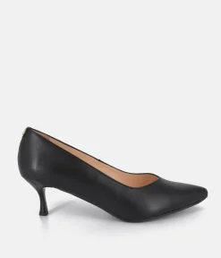 Bioeco Black Leather Stiletto Heels