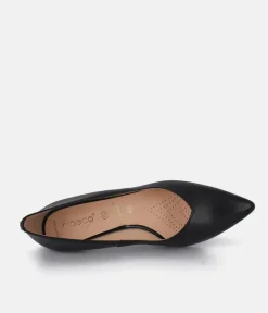 Bioeco Black Leather Stiletto Heels