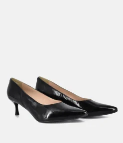 Bioeco Black Patent Leather Stiletto Heels