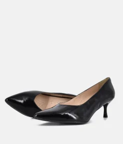 Bioeco Black Patent Leather Stiletto Heels