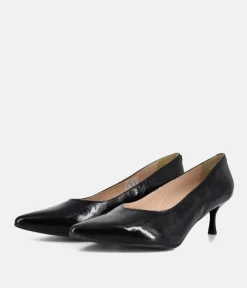 Bioeco Black Patent Leather Stiletto Heels