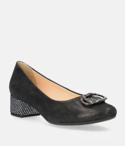 Bioeco Dressy Black Block Heel Shoes