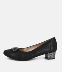 Bioeco Dressy Black Block Heel Shoes