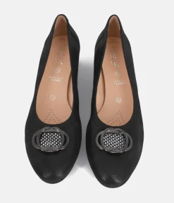 Bioeco Dressy Black Block Heel Shoes