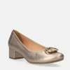 Bioeco Dressy Champagne Gold Block Heel Shoes