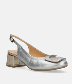 Bioeco Glamourous Gold and Silver Slingback Heels