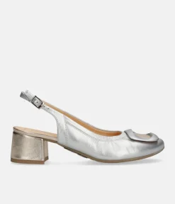 Bioeco Glamourous Gold and Silver Slingback Heels